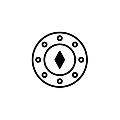 Poker icon design with white background stock illustration