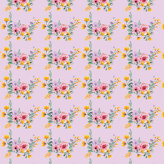 Seamless vector floral pattern. Classic illustration. Toile de Jouy