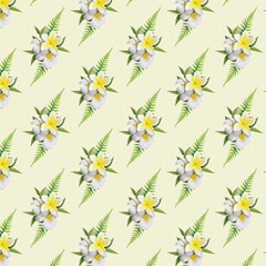 Seamless vector floral pattern. Classic illustration. Toile de Jouy