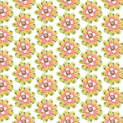 Fototapeta na wymiar Seamless vector floral pattern. Classic illustration. Toile de Jouy