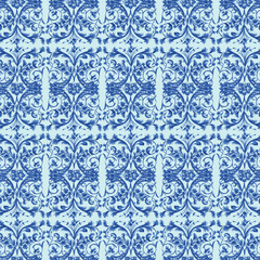 Seamless vector floral pattern. Classic illustration. Toile de Jouy