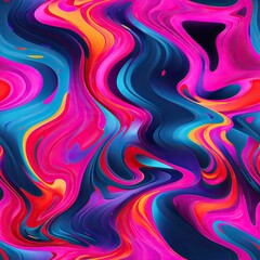 Obraz premium Decorative liquid fluid art seamless pattern. Colorful artistic repeat texture
