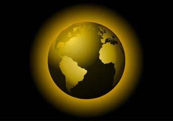 Tierra quemada. Ola de calor. Calentamiento global. Desastre climático. Cambio climático