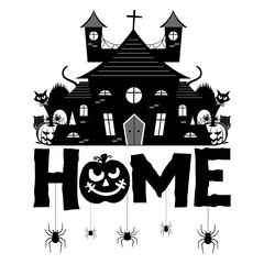 Halloween Lettering Concept With Free Vector, Halloween SVG Cut Files, Typography T-Shirt Design, Halloween Quotes.