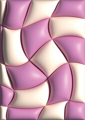 Texture illustration imitating a warped chessboard. Texture of inflated wavy cells.