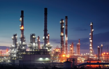 Obraz na płótnie Canvas Factory - oil and gas industry, Generative AI