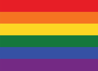 Vector image of a LGBTQ+ flag. Pride symbol. illustrating the flag of the LGBTQ of the color of the Rainbow.