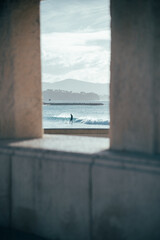 view of the sea from the ship