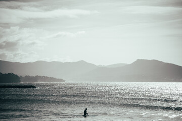 fishing on the beach