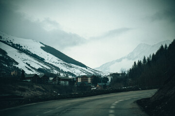 mountain road in the mountains