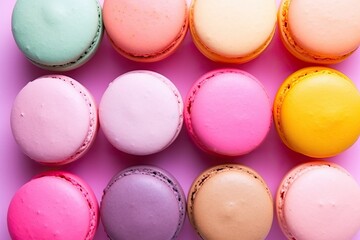 Macaron, Rainbow-colorful sweet (Ai generated)