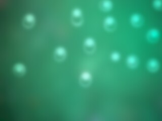 background with bokeh 3d bubble on green gradient background 