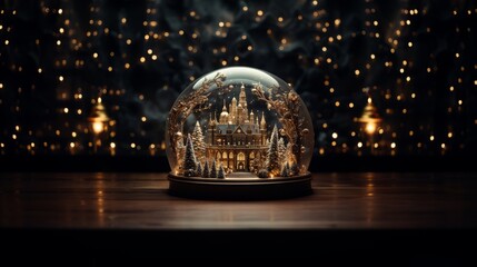 Christmas snow globe decor