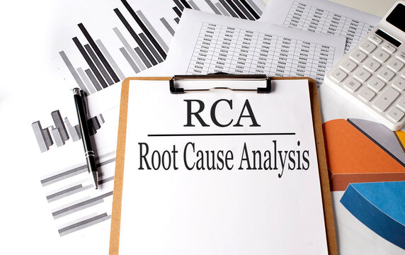 Paper RCA root cause analysis with on a chart background