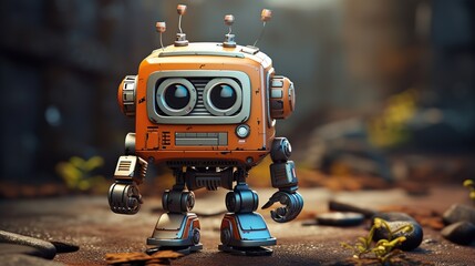 Little Robot 3D illustration