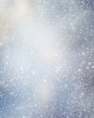 Christmas background with snowflakes and bokeh glitter effect with room for copy. AI generative art.