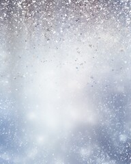 Fototapeta premium Christmas background with snowflakes and bokeh glitter effect with room for copy. AI generative art.