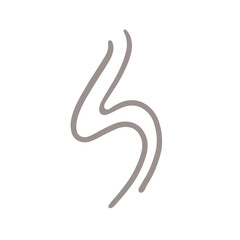 Taupe Two Lines Illustration