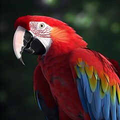 Macaw parrot closeup