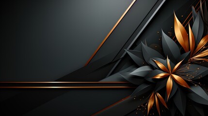 Luxurious Black and Gold: Abstract Realistic Vector Background Illustration