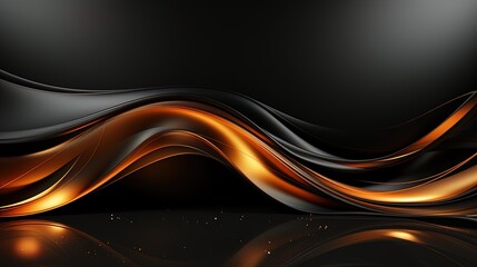 Luxurious Black and Gold: Abstract Realistic Vector Background Illustration