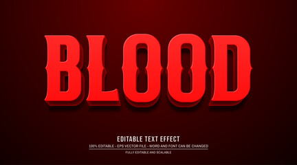 Editable text effect red style
