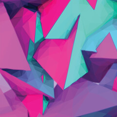 Abstract background with colorful blue and purple triangular shapes