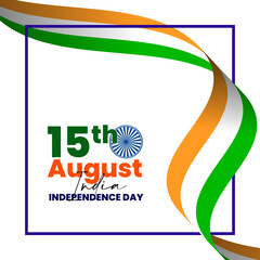 Indian Independence Day Vector Illustration Hand Drawn creative with Flag. Independence day India.