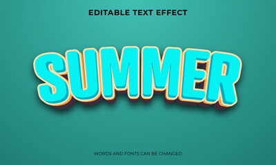 Editable summer text effect