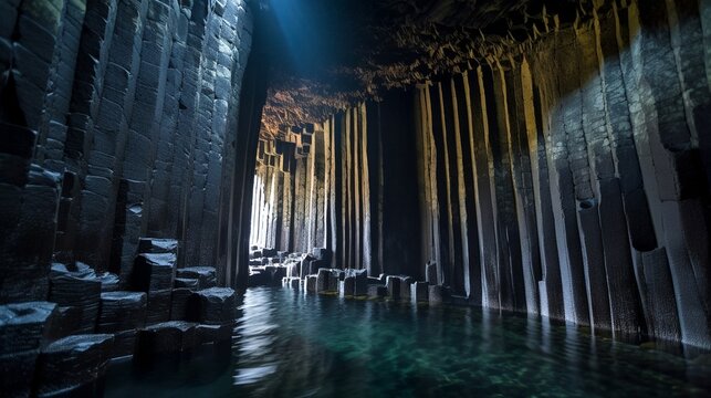 the fingals cave scotland generative ai