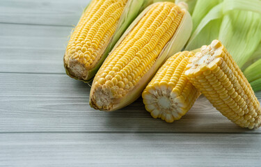 corn on the cob on table