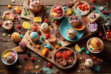 Ice-cream, Summer food favorite (Ai generated)