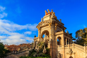Obraz premium Cascada Monumental fountain in Ciutadella park in Barcelona, Spain