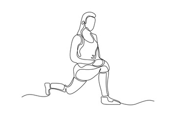 yoga sport woman line vector illustration design
