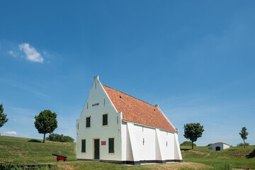 Fototapeta na wymiar Buskruithuis at bastion II in Den Briel, Zuid-Holland province, The Netherlands