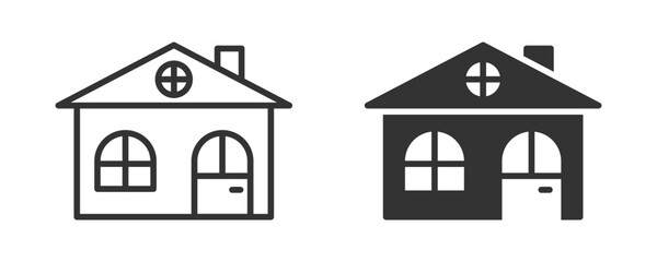 House icon isolated on a white background. Vector illustration.