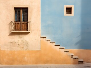 Fototapeta na wymiar Haus im mediterranen minimalistischen Stil