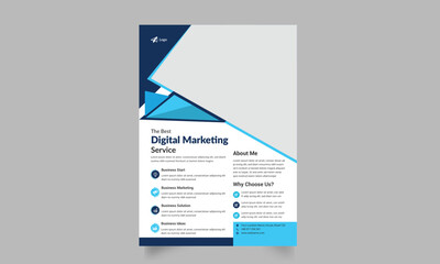 Business Flyer Design Template, Digital Marketing Flyer, Corporate Flyer