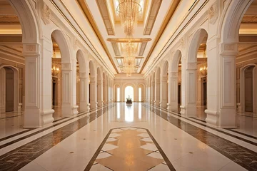 Fototapete Abu Dhabi Interior of the Grand Palace in Abu Dhabi, United Arab Emirates