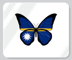 Nauru Butterfly Flag Pride Icon

