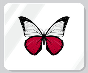 Poland Butterfly Flag Pride Icon
