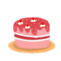 cake isolated on white