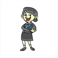 cartoon business woman 4