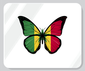 Senegal Butterfly Flag Pride Icon
