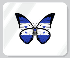 Honduras Butterfly Flag Pride Icon
