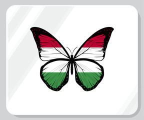 Hungary Butterfly Flag Pride Icon
