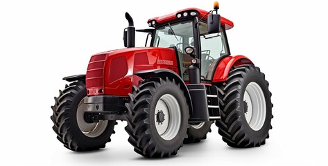 tractor isolated on white.Generative Ai content
