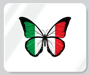 Italy Butterfly Flag Pride Icon
