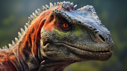 Fototapeta premium illustration, extinct creature dinosaurs, generative ai