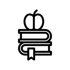 book line icon illustration vector graphic. Simple element illustration vector graphic, suitable for app, websites, and presentations isolated on white background